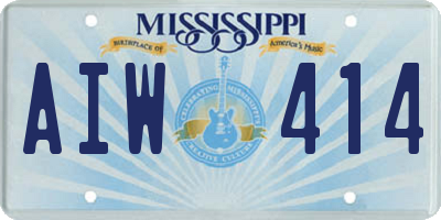MS license plate AIW414