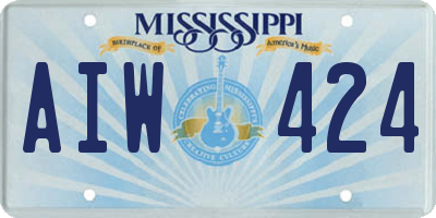 MS license plate AIW424