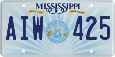 MS license plate AIW425