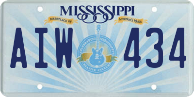 MS license plate AIW434