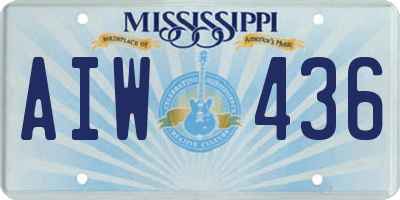 MS license plate AIW436