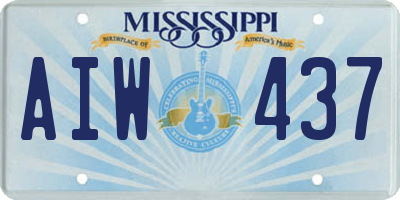 MS license plate AIW437