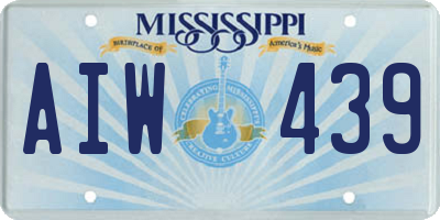 MS license plate AIW439