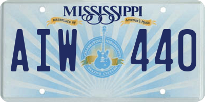 MS license plate AIW440