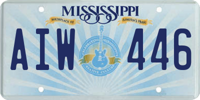 MS license plate AIW446