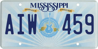 MS license plate AIW459