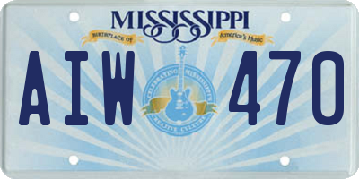 MS license plate AIW470