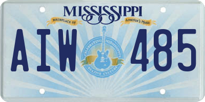 MS license plate AIW485
