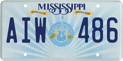 MS license plate AIW486