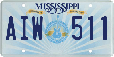 MS license plate AIW511