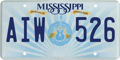 MS license plate AIW526