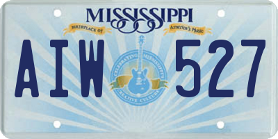 MS license plate AIW527