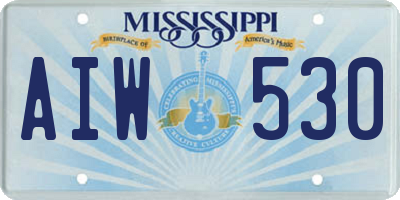 MS license plate AIW530