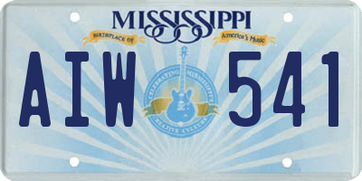 MS license plate AIW541