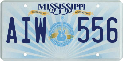 MS license plate AIW556