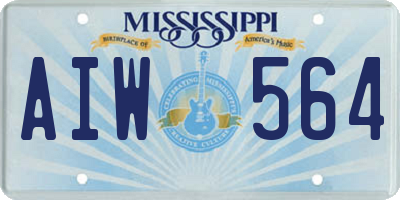 MS license plate AIW564