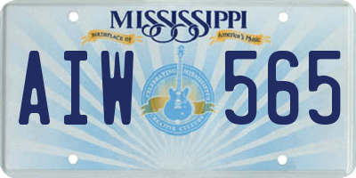 MS license plate AIW565
