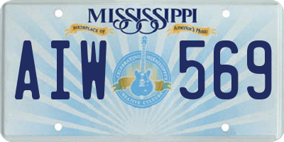 MS license plate AIW569