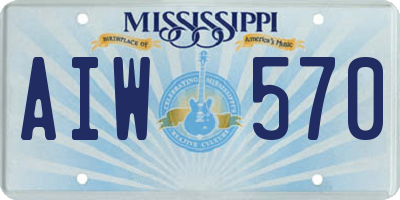 MS license plate AIW570