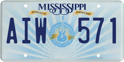 MS license plate AIW571