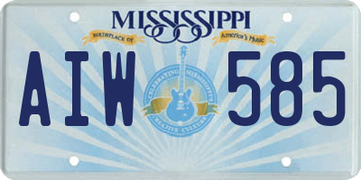 MS license plate AIW585
