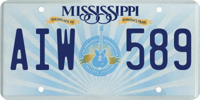 MS license plate AIW589