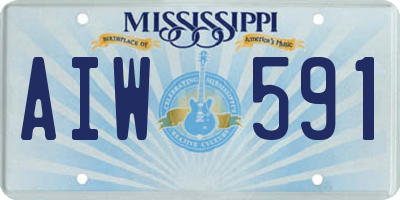 MS license plate AIW591