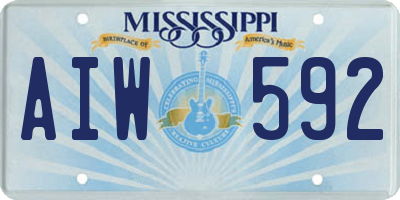 MS license plate AIW592