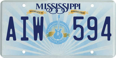 MS license plate AIW594