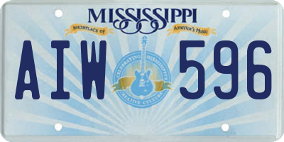 MS license plate AIW596