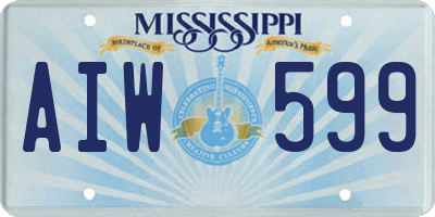 MS license plate AIW599