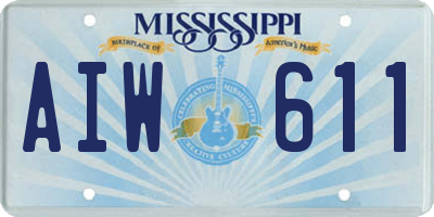MS license plate AIW611