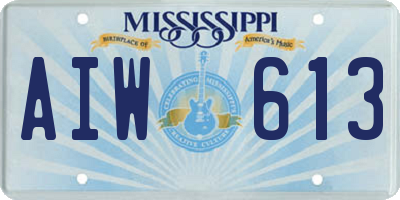 MS license plate AIW613
