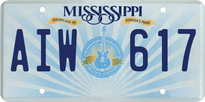 MS license plate AIW617