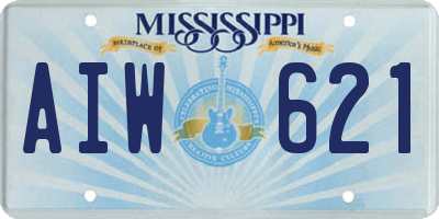 MS license plate AIW621