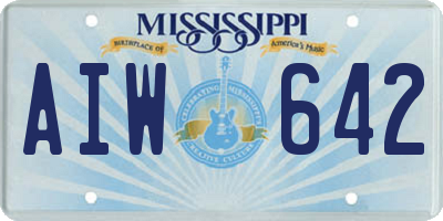 MS license plate AIW642