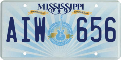 MS license plate AIW656