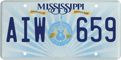 MS license plate AIW659