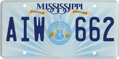 MS license plate AIW662