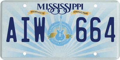 MS license plate AIW664