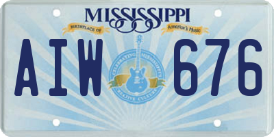 MS license plate AIW676