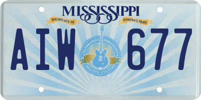 MS license plate AIW677