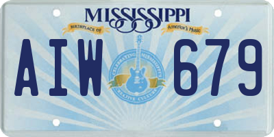 MS license plate AIW679