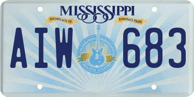 MS license plate AIW683