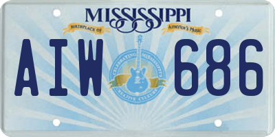 MS license plate AIW686