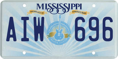 MS license plate AIW696