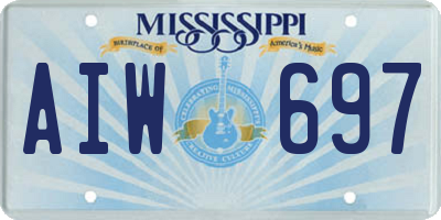 MS license plate AIW697