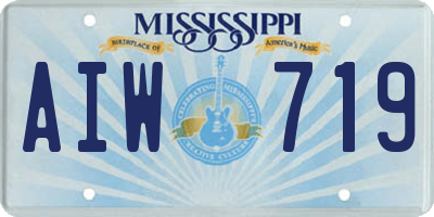 MS license plate AIW719