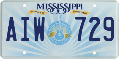 MS license plate AIW729