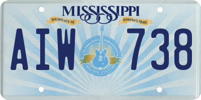 MS license plate AIW738